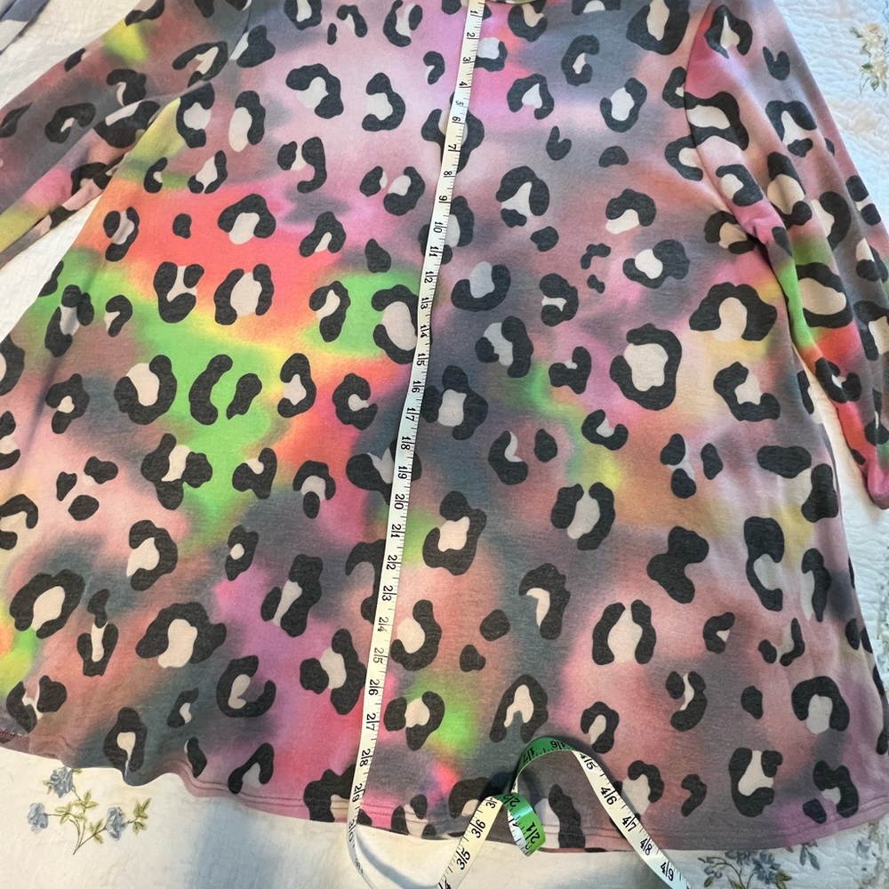 Multicolored Leopard Print Jumper, Long Sleeve, R… - image 5